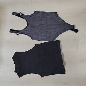 Ribbed bodysuit/tank bundle
